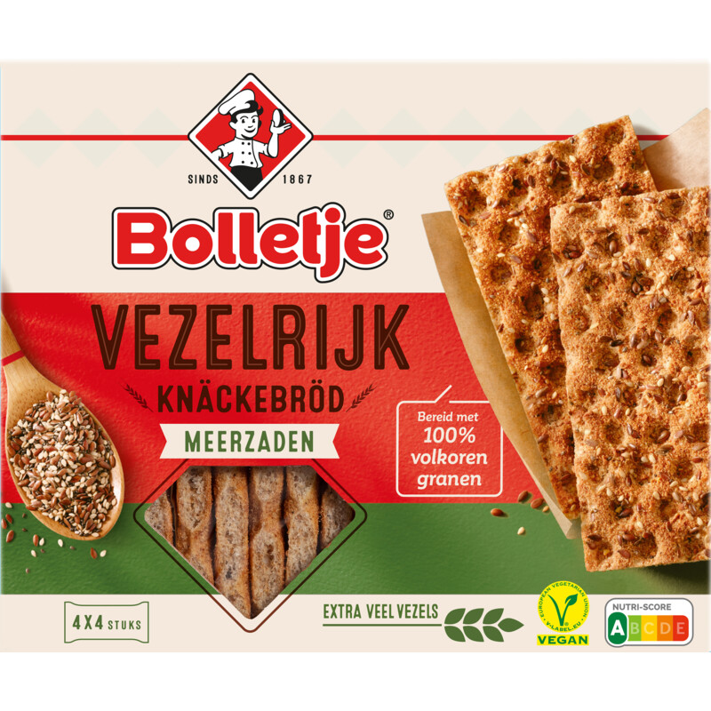 Een afbeelding van Bolletje Vezelrijk knäckebröd meerzaden