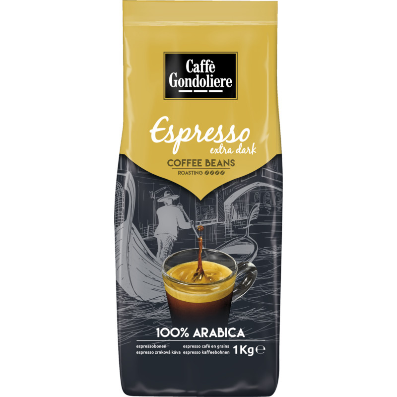 Een afbeelding van Caffé Gondoliere Espresso extra dark coffee beans