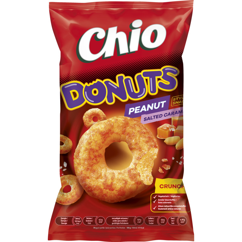Een afbeelding van Chio Donuts peanut caramel