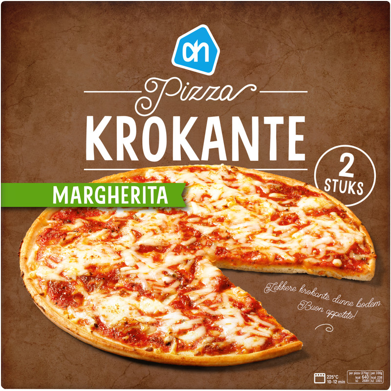 Een afbeelding van AH Krokante pizza margherita