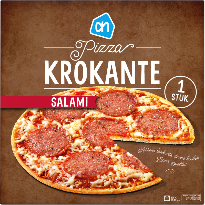 Een afbeelding van AH Krokante pizza salami