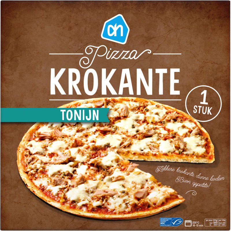 Een afbeelding van AH Krokante pizza tonijn