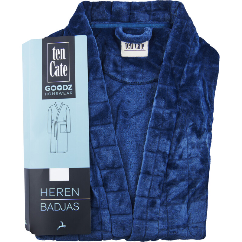 Een afbeelding van Ten Cate Heren badjas blauw XXL