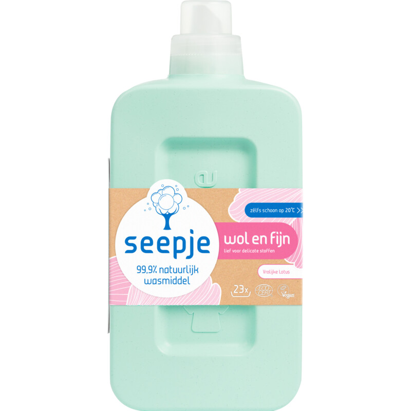 Een afbeelding van Seepje Wasmiddel wol en fijn vrolijke lotus