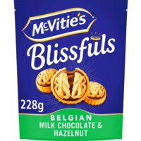 Een afbeelding van McVitie's Blissfuls milk chocolate & hazelnut