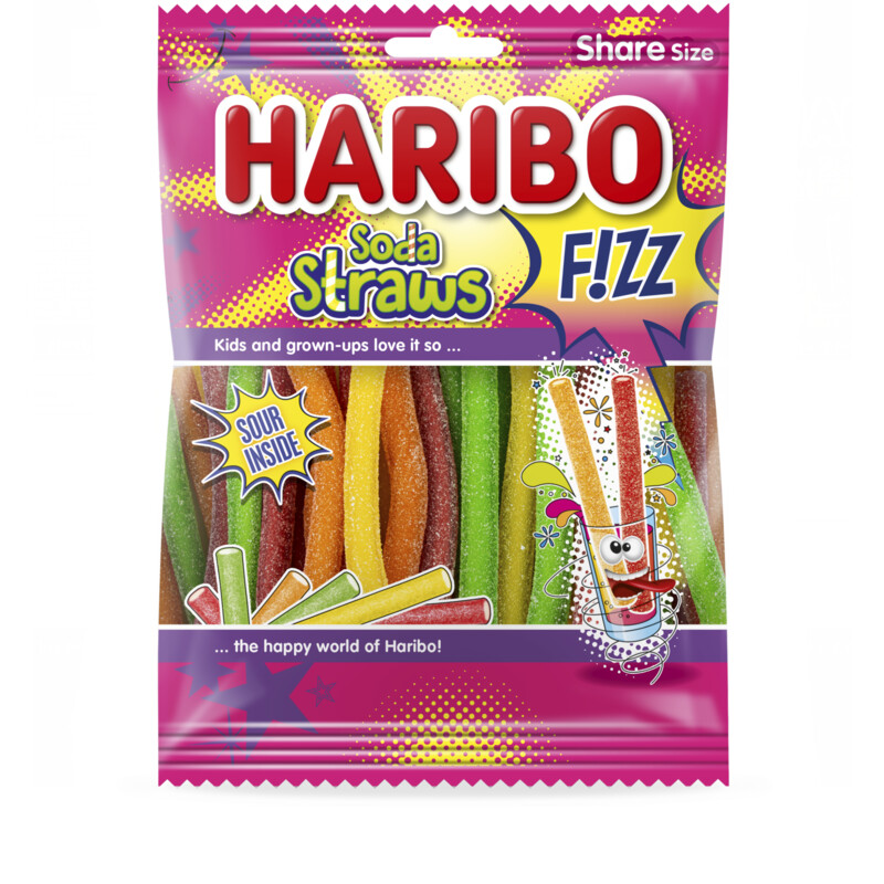 Een afbeelding van Haribo Soda straws f!zz