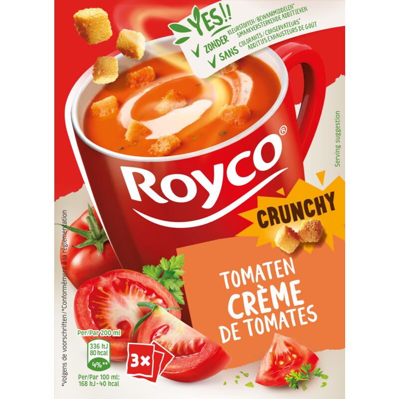 Een afbeelding van Royco Minute soup tomatencreme BEL