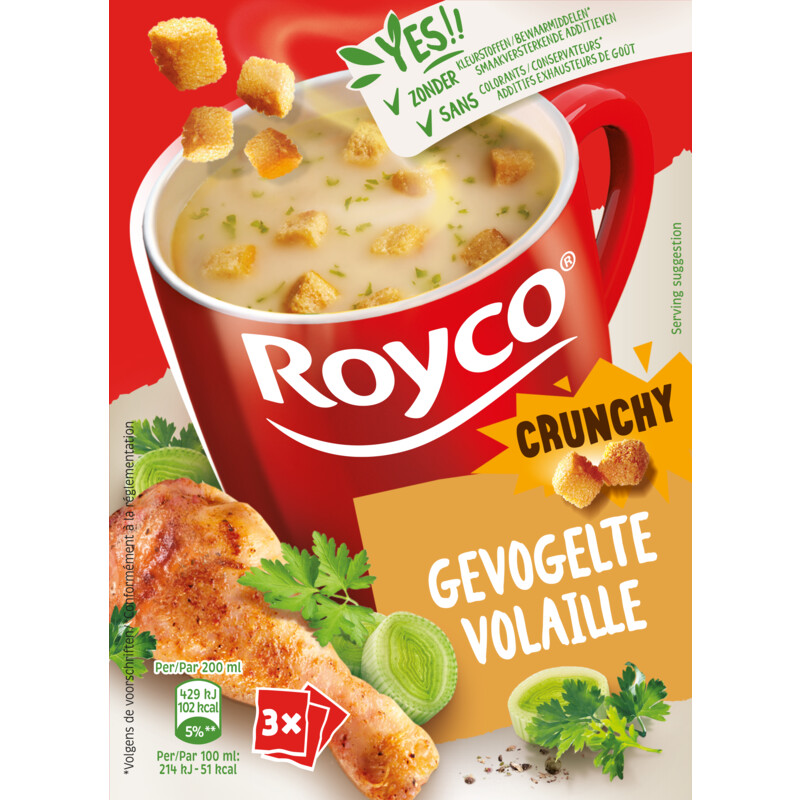 Een afbeelding van Royco Minute soup crunchy Gevogelte BEL