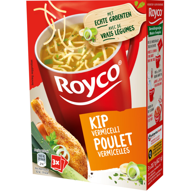 Een afbeelding van Royco Minute soup classic Kip vermicelli BEL