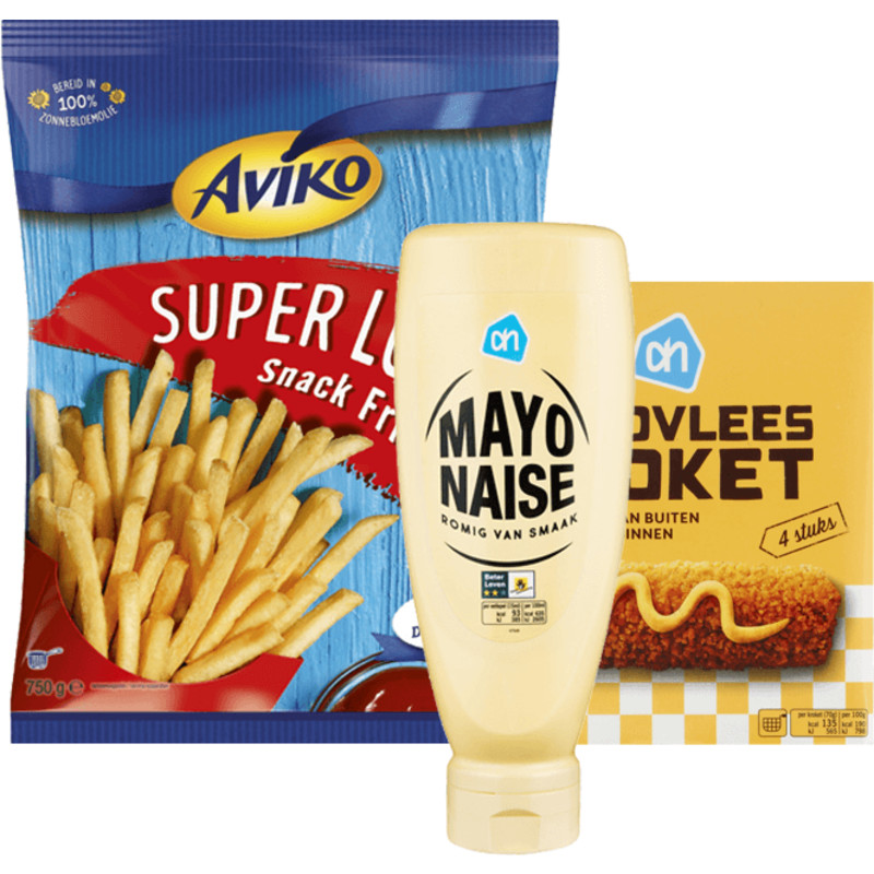 Een afbeelding van Aviko Snack Fries, Kroketten en Mayo	