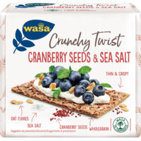 Een afbeelding van Wasa Crunchy twist cranberry seeds & sea salt