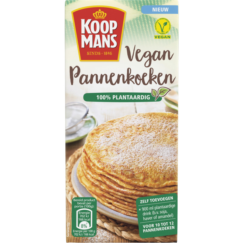 Een afbeelding van Koopmans Vegan pannenkoeken 100% plantaardig
