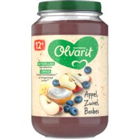 Een afbeelding van Olvarit Appel yoghurt bosbes 12+ mnd