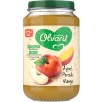 Een afbeelding van Olvarit 12+ mnd appel perzik mango