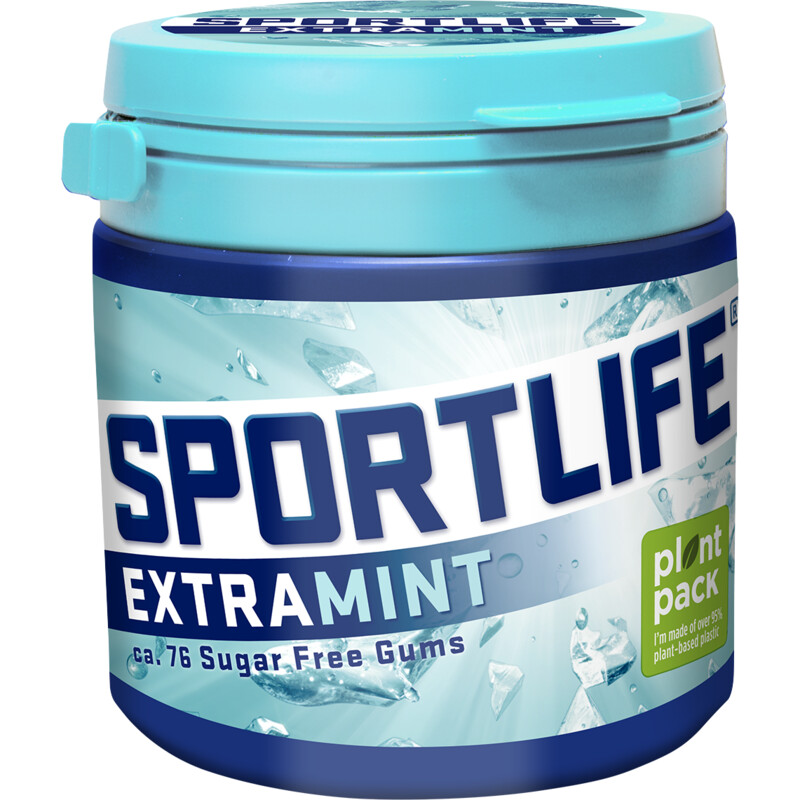 Sportlife Extramint gum sugarfree bestellen ah.nl