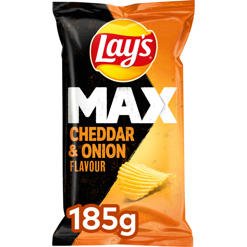 Een afbeelding van Lay's Max cheddar & onion flavour