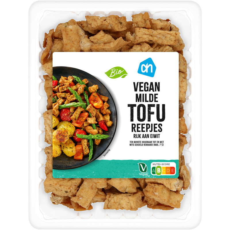 Een afbeelding van AH Biologisch Vegan milde tofu reepjes