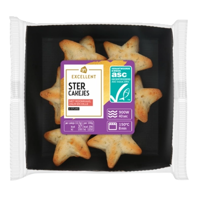 pdp-image-AH Excellent Ster cakejes met roomkaas zalm en dille