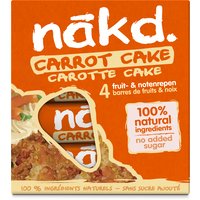 Een afbeelding van Nakd. Fruitreep met noten carrot cake