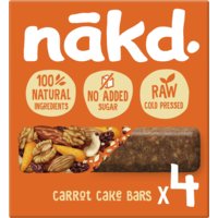 Een afbeelding van Nakd. Fruitreep met noten carrot cake