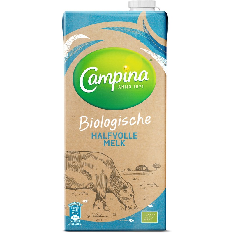 Een afbeelding van Campina Biologische houdbare halfvolle melk
