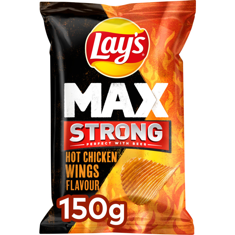 Een afbeelding van Lay's Max strong hot chicken wings flavour