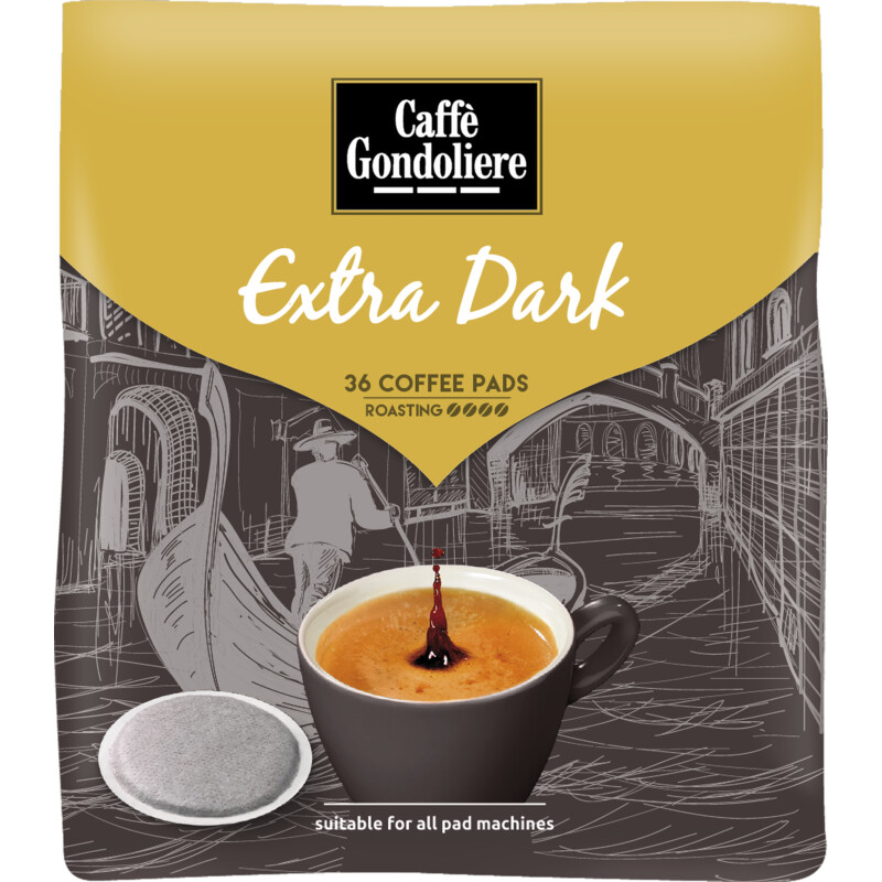 Een afbeelding van Caffè Gondoliere Extra dark coffee pads