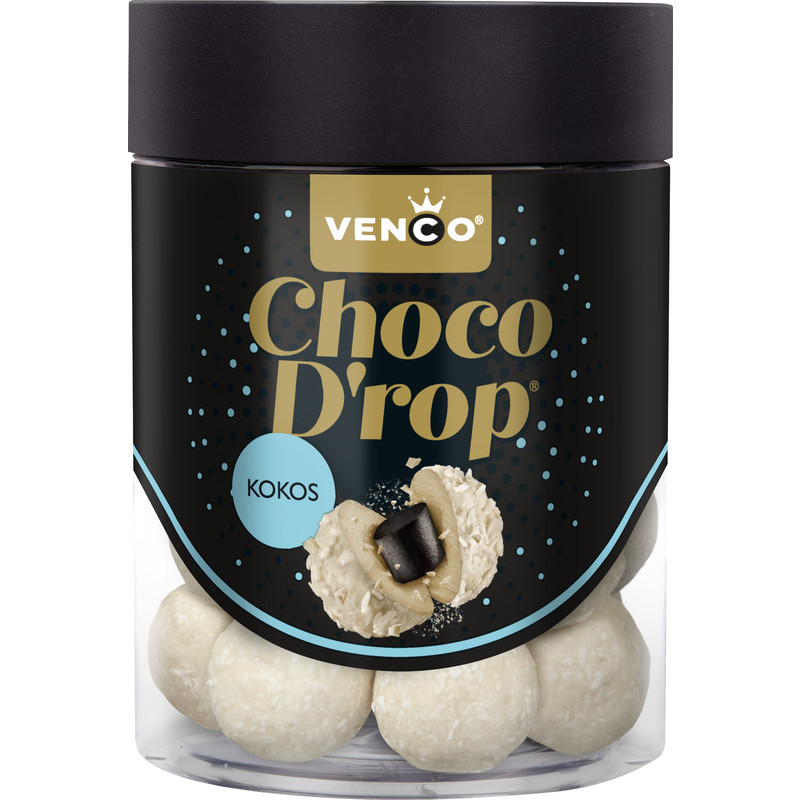 Een afbeelding van Venco Choco drop kokos