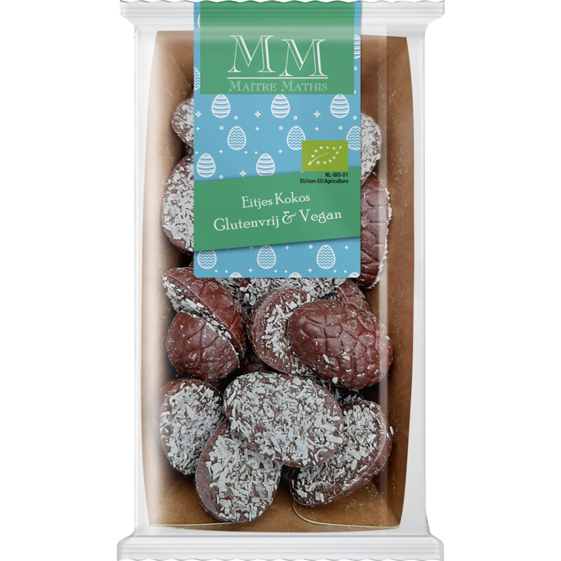 Een afbeelding van Maître Mathis Eitjes kokos glutenvrij & vegan