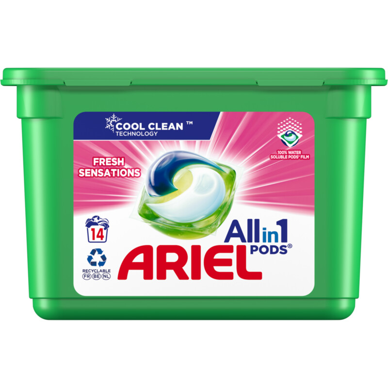 Een afbeelding van Ariel Wasmiddel all-in-1 pods fresh sensations
