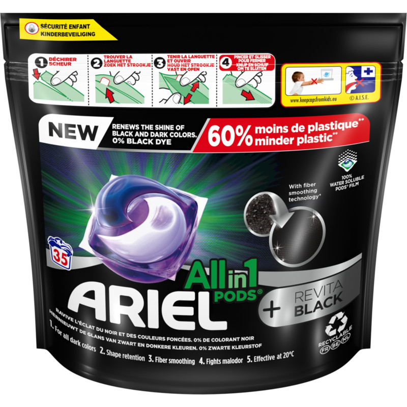 Een afbeelding van Ariel All in one pods+ black wasmiddelcapsules