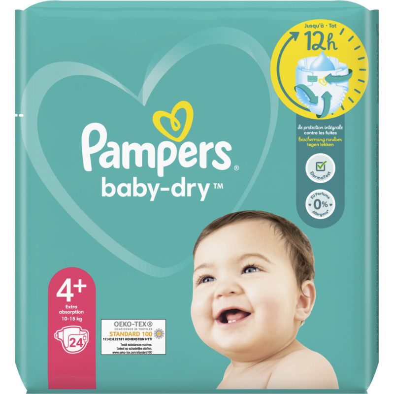 juni luister Klas Pampers Baby-dry luiers maat 4+ carrypack bestellen | Albert Heijn