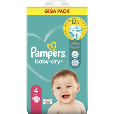 Pampers baby dry 4 giga pack top