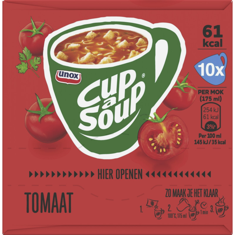Een afbeelding van Unox Cup-a-soup tomaat 10-pack