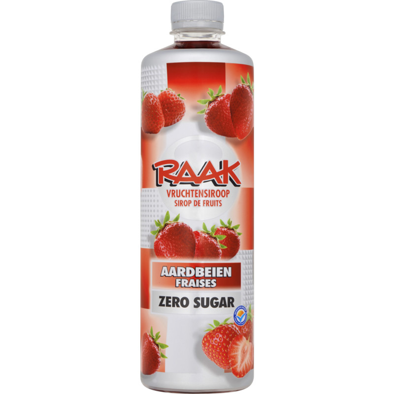 Een afbeelding van Raak Vruchtensiroop aardbeien zero sugar