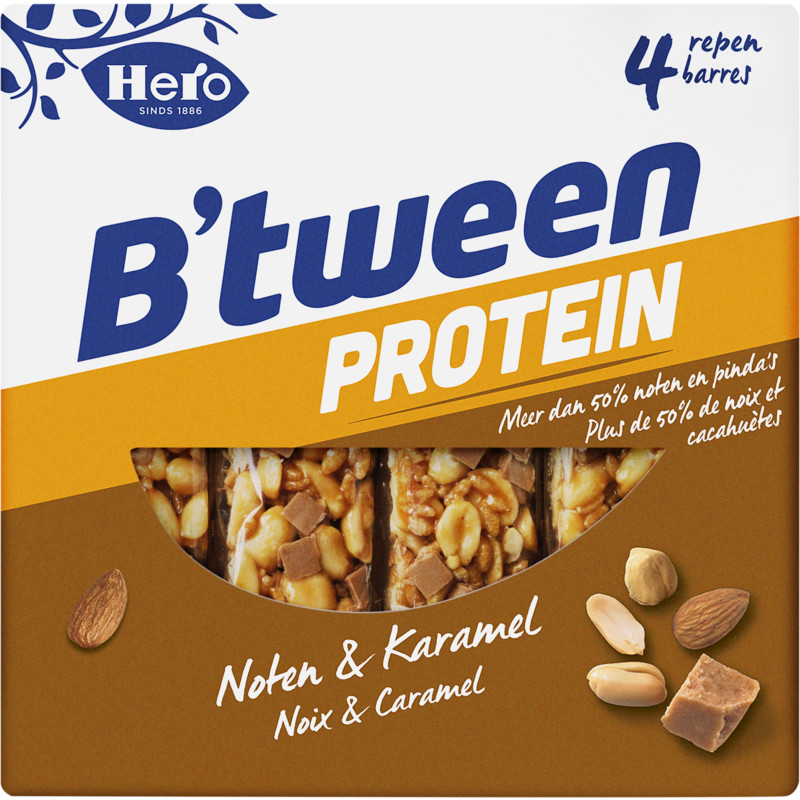 Een afbeelding van Hero B'tween protein noten & karamel