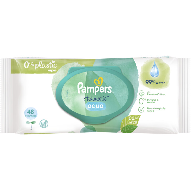 Pampers Harmonie Aqua babydoekjes - 24 x 48 stuks | wehkamp