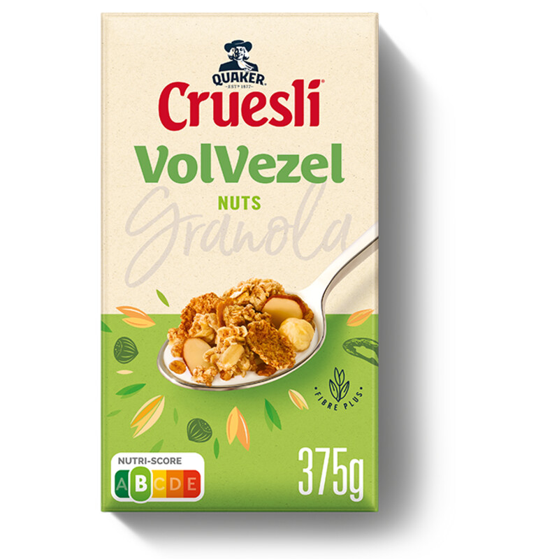 Een afbeelding van Quaker Cruesli volvezel nuts