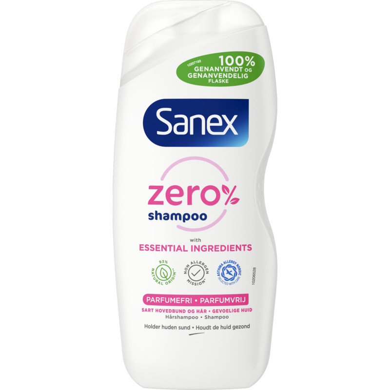Een afbeelding van Sanex Zero% normaal haar shampoo
