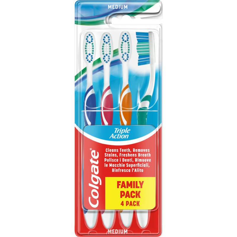 Een afbeelding van Colgate Triple action medium tandenborstels