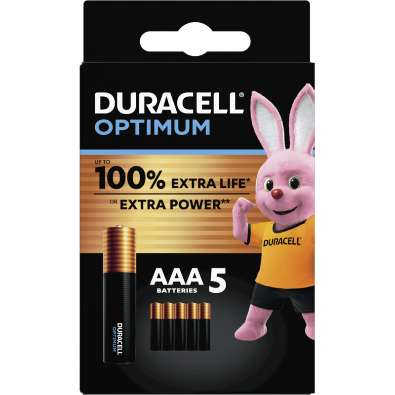 Een afbeelding van Duracell Optimum AAA-alkaline batterijen LR03