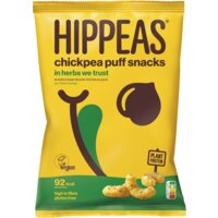 Een afbeelding van Hippeas Chickpea puff snacks in herbs we trust