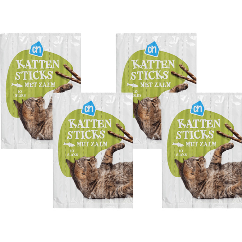 Een afbeelding van AH Kattensticks met zalm 4-pack