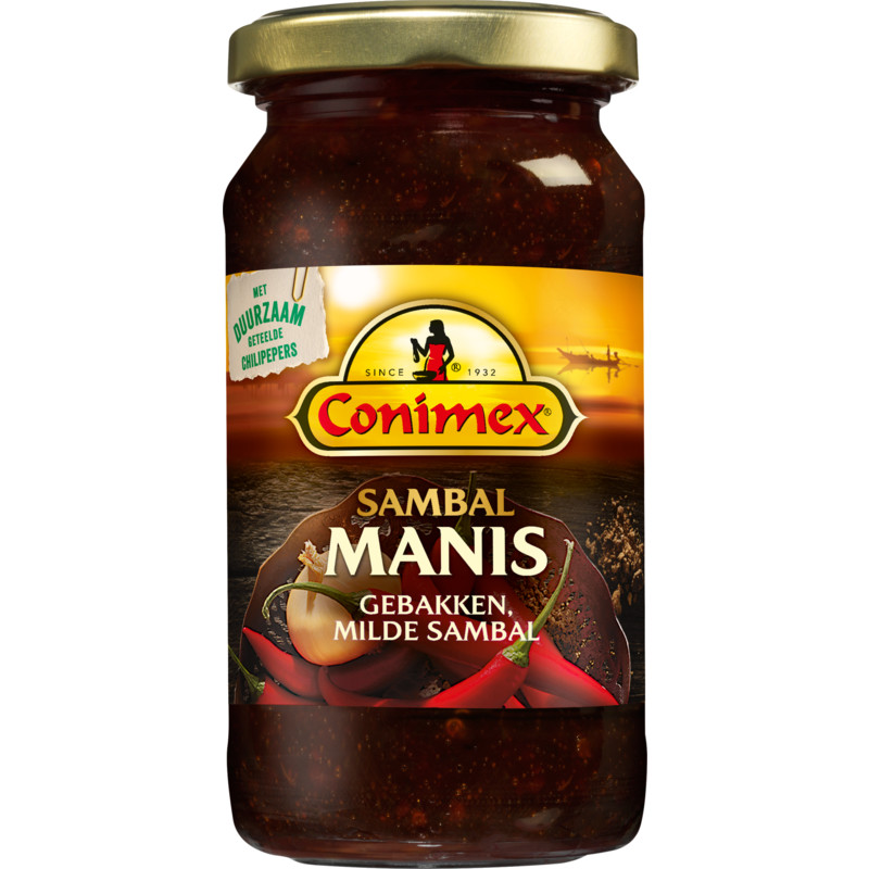 Een afbeelding van Conimex Sambal manis gebakken milde sambal
