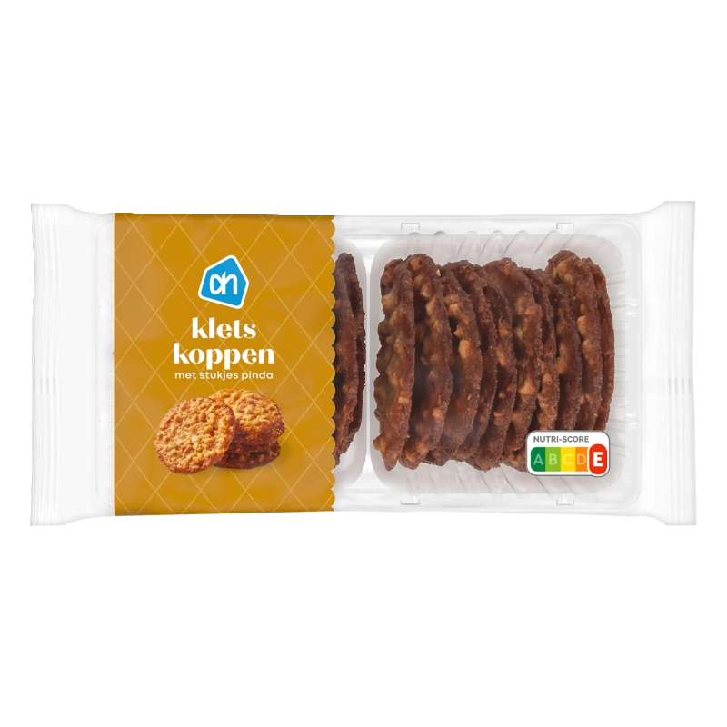 Kletskoppen met stukjes pinda