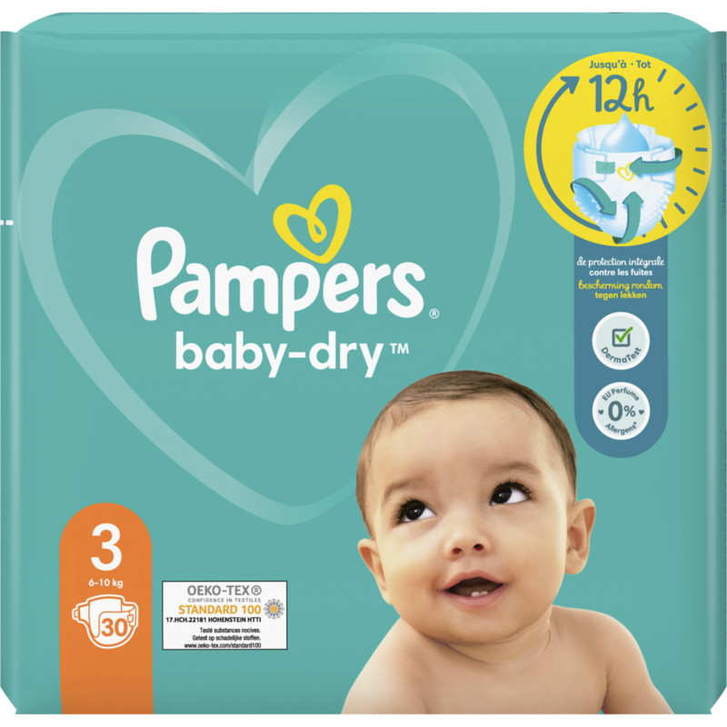 Becks Monarchie Baleinwalvis Pampers Baby-dry luiers maat 3 carrypack bestellen | Albert Heijn