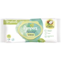 Een afbeelding van Pampers Harmonie coconut 0% plastic babydoekjes