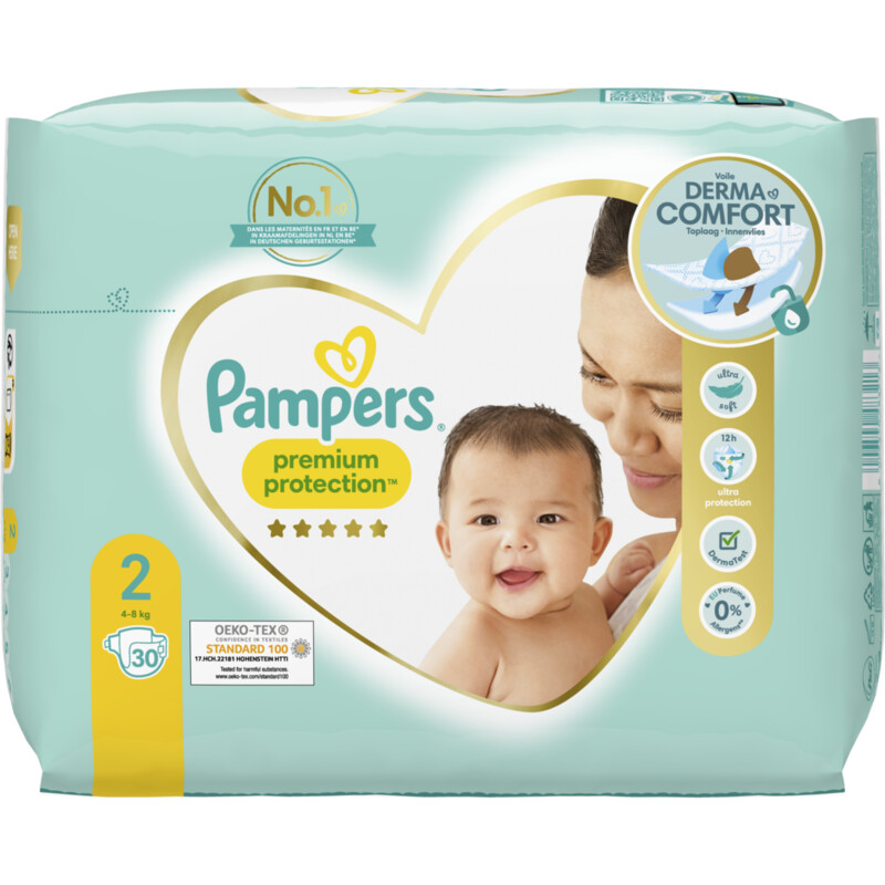 Een afbeelding van Pampers Premium protection luiers maat 2