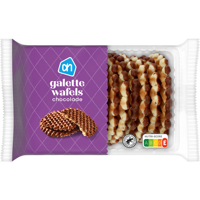 Een afbeelding van AH Galettes wafels chocolade