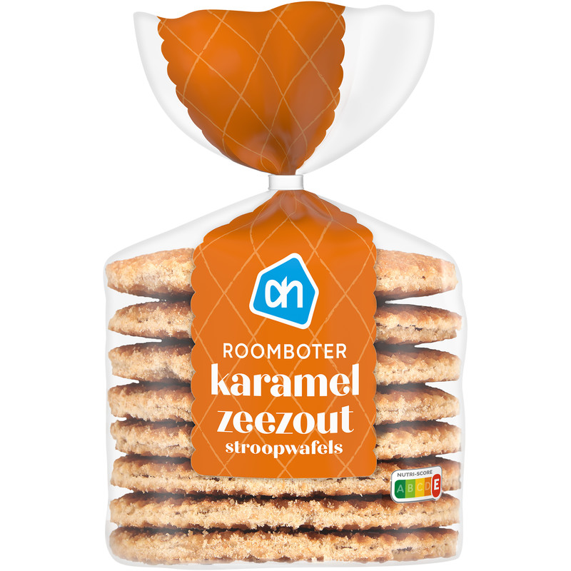 Een afbeelding van AH Stroopwafels karamel-zeezout